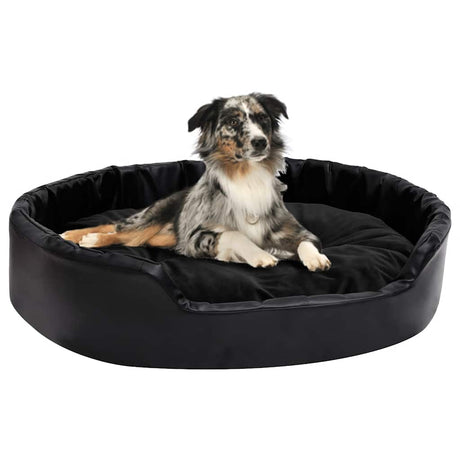 Vidaxl Dog Basket 90x79x20 cm plys og kunstig læder sort