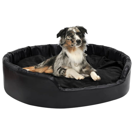 Vidaxl Dog Basket 99x89x21 cm plys og kunstig læder sort