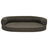 Vidaxl Dog Bed Ergonomic Linen-Look 75x53 cm mørkegrå