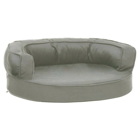 Vidaxl Dog Bed Ergonomic Linen Look 60x42 cm grå