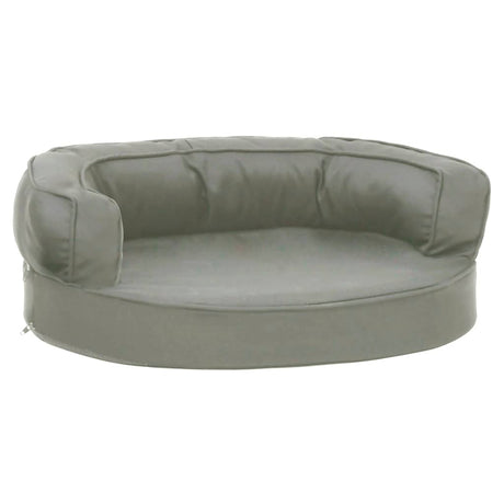 Vidaxl Dog Bed Ergonomic Linen Look 60x42 cm grå