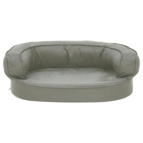 Vidaxl Dog Bed Ergonomic Linen Look 60x42 cm grå