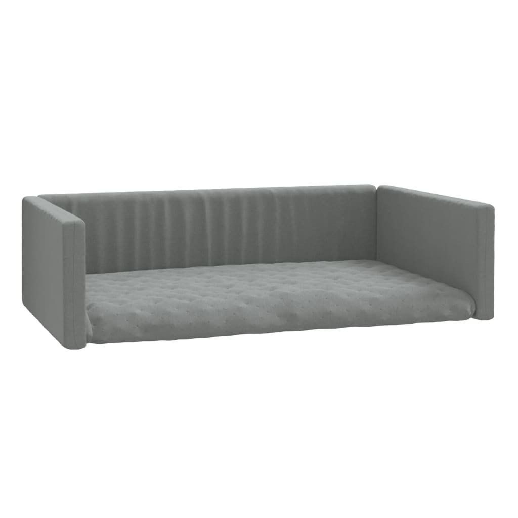 Vidaxl bilhundkurv linned se 110x70 cm lysegrå