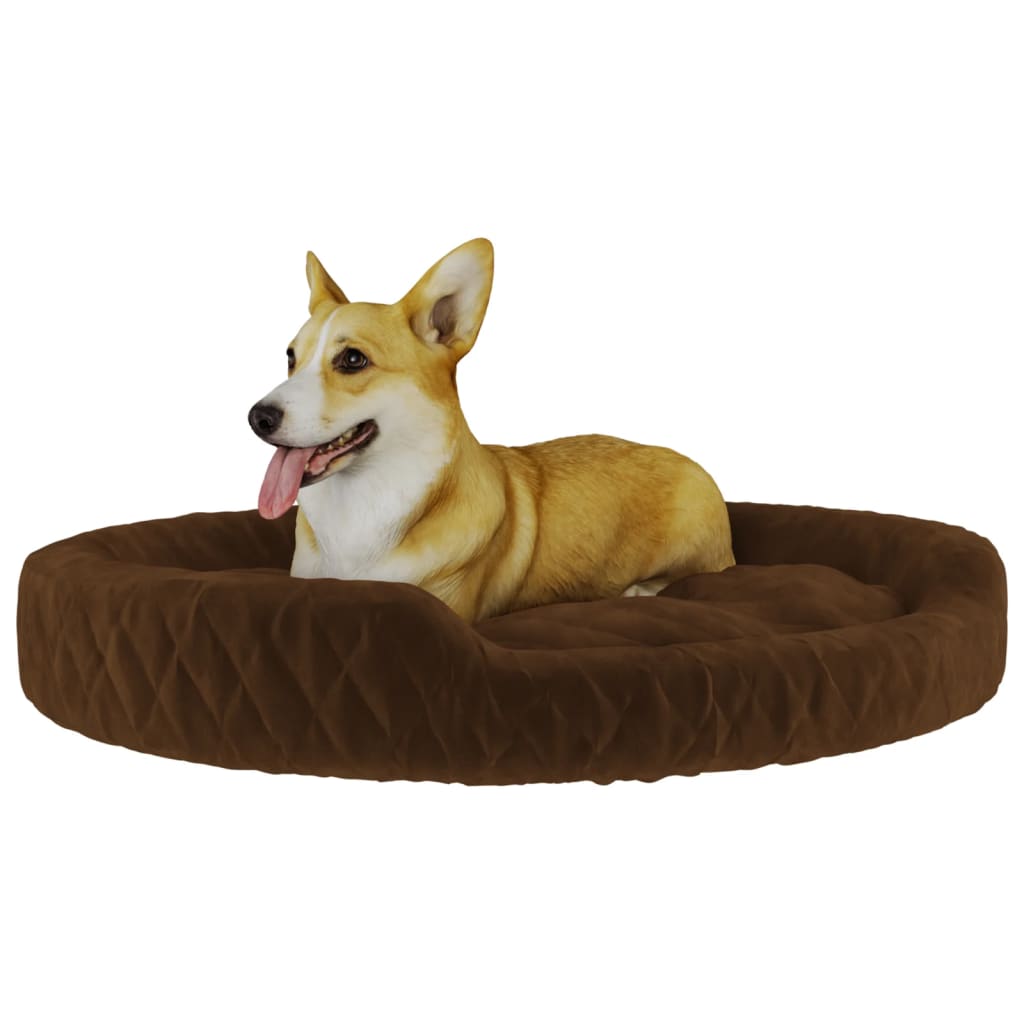 Vidaxl Dog Basket 70x55x23 cm plys brun