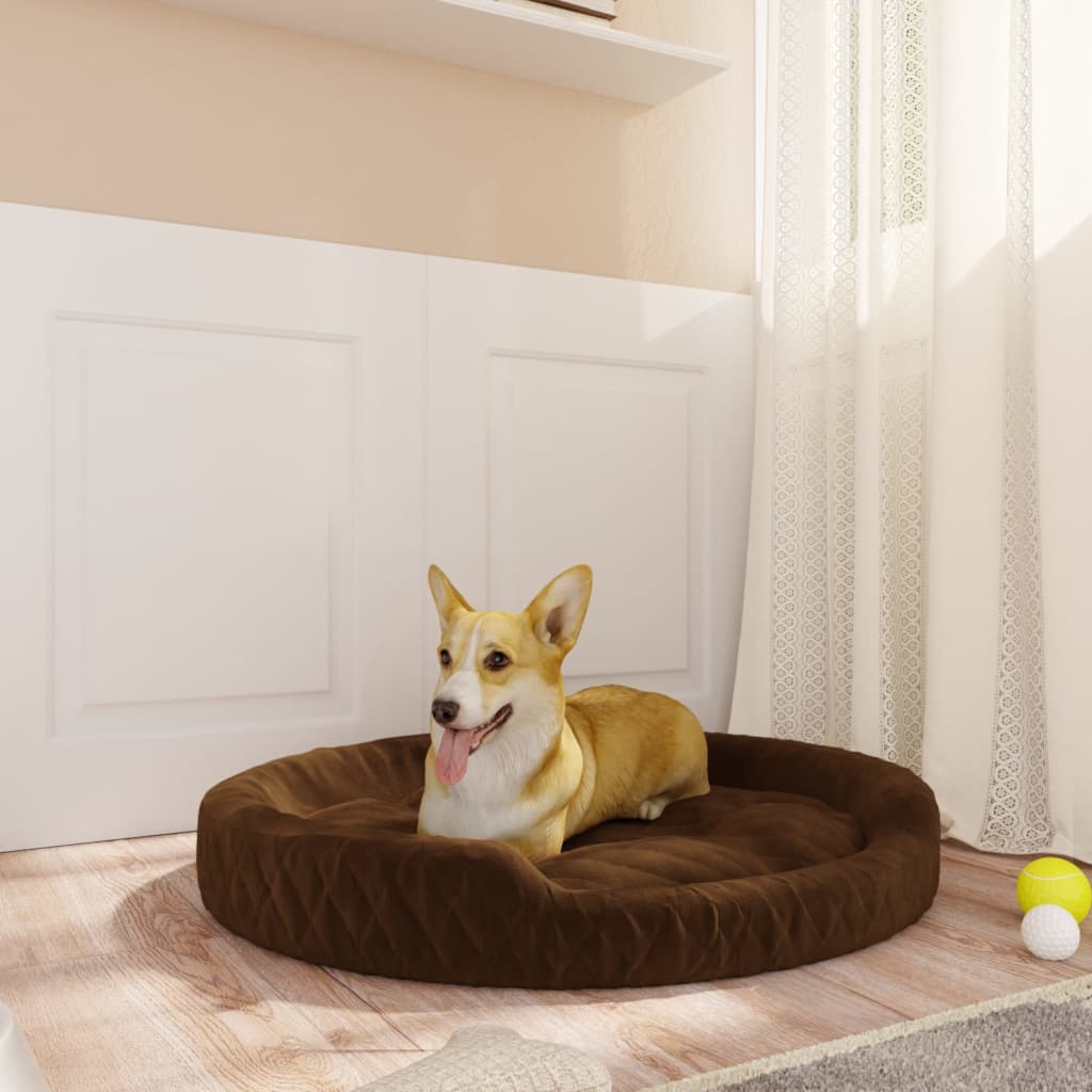 Vidaxl Dog Basket 70x55x23 cm plys brun