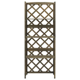 Vidaxl latwerk med hylder 55x30x140 cm Solid fyrretræ grå grå