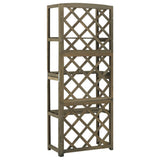 Vidaxl latwerk med hylder 55x30x140 cm Solid fyrretræ grå grå