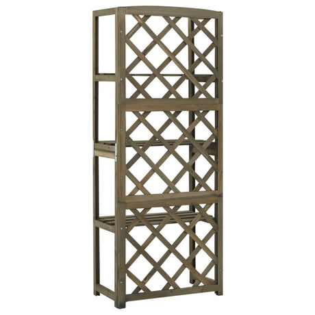 Vidaxl latwerk med hylder 55x30x140 cm Solid fyrretræ grå grå