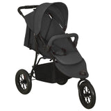 Vidaxl PRAM stål antracit -farvet