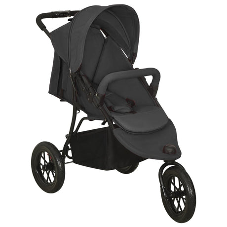 Vidaxl PRAM stål antracit -farvet