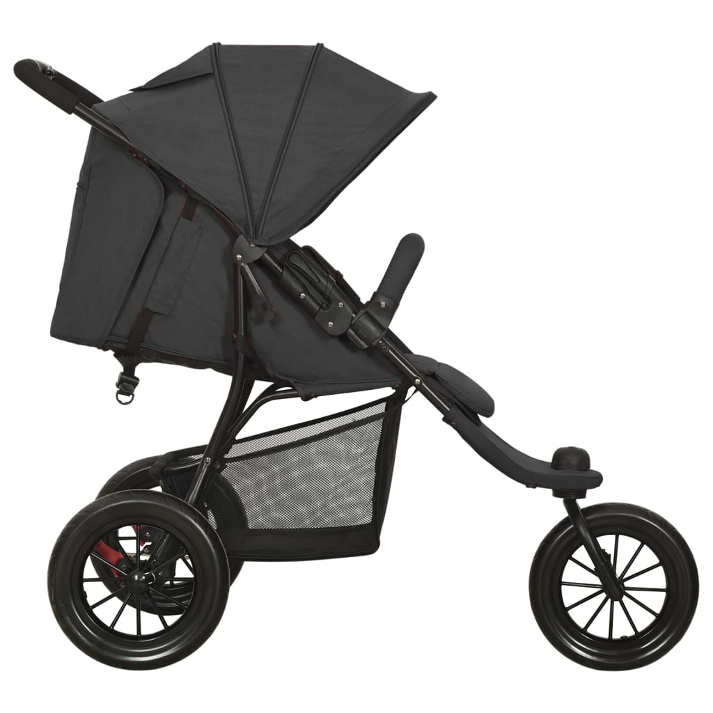 Vidaxl PRAM stål antracit -farvet