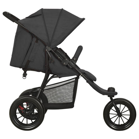 Vidaxl PRAM stål antracit -farvet