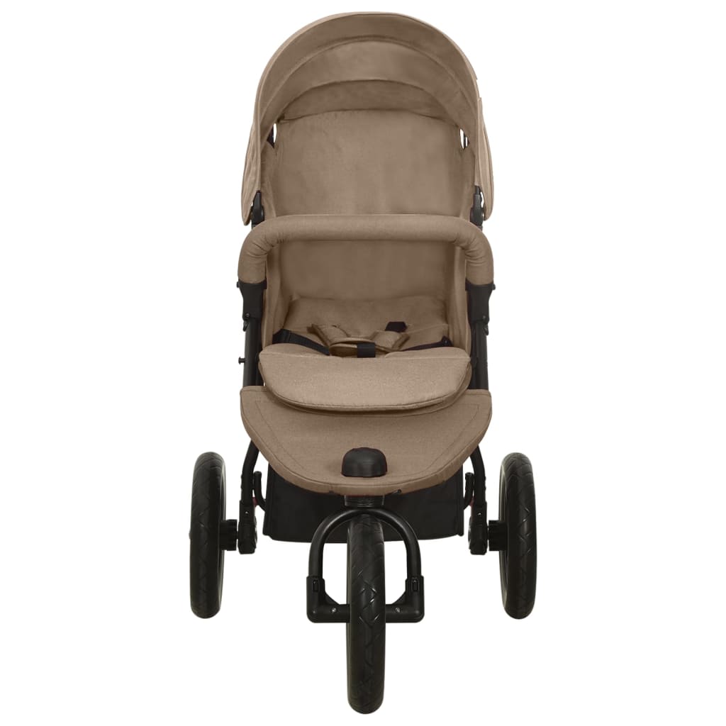 Vidaxl Pram Staal Taupe