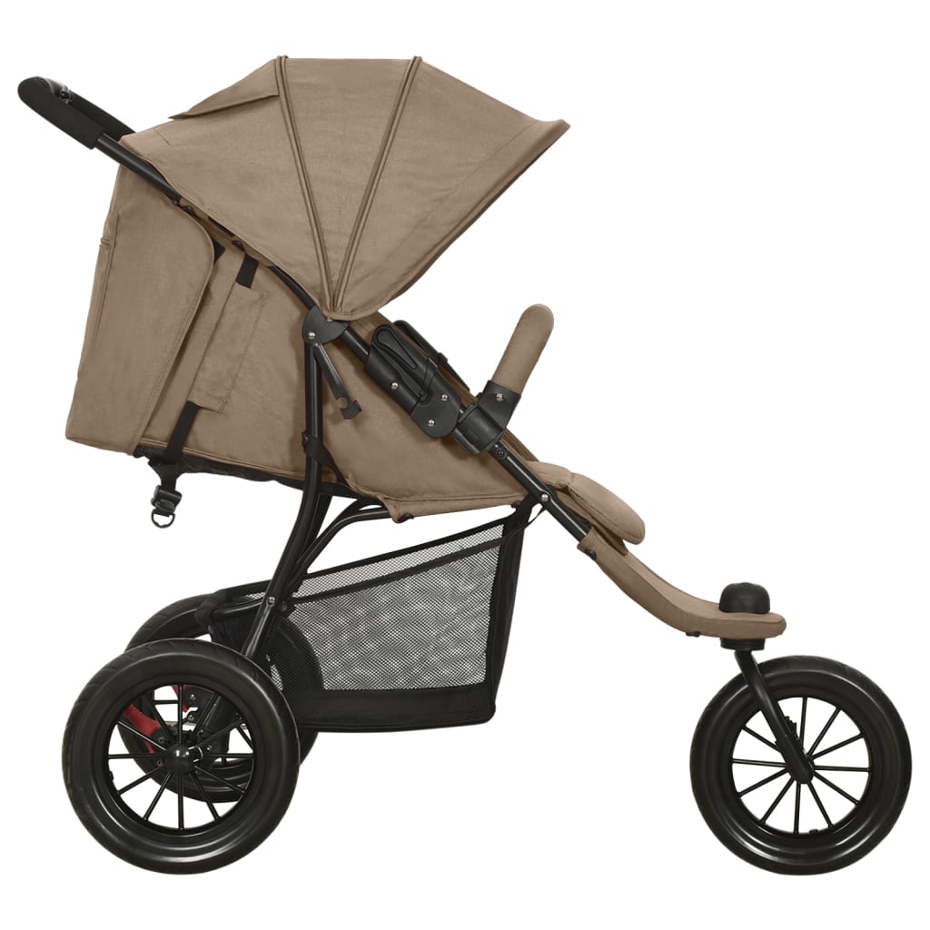 Vidaxl Pram Staal Taupe