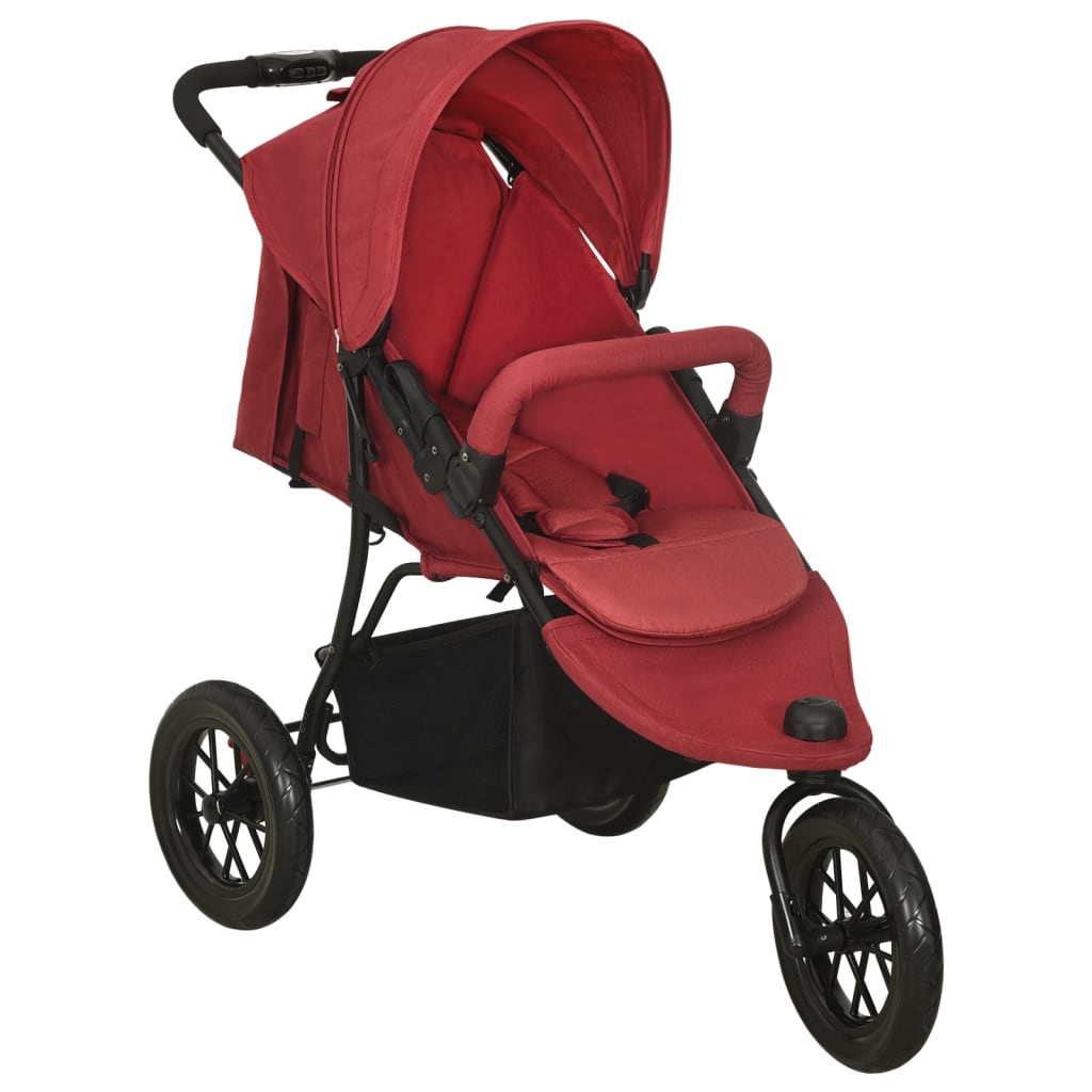 Vidaxl pram stål rød