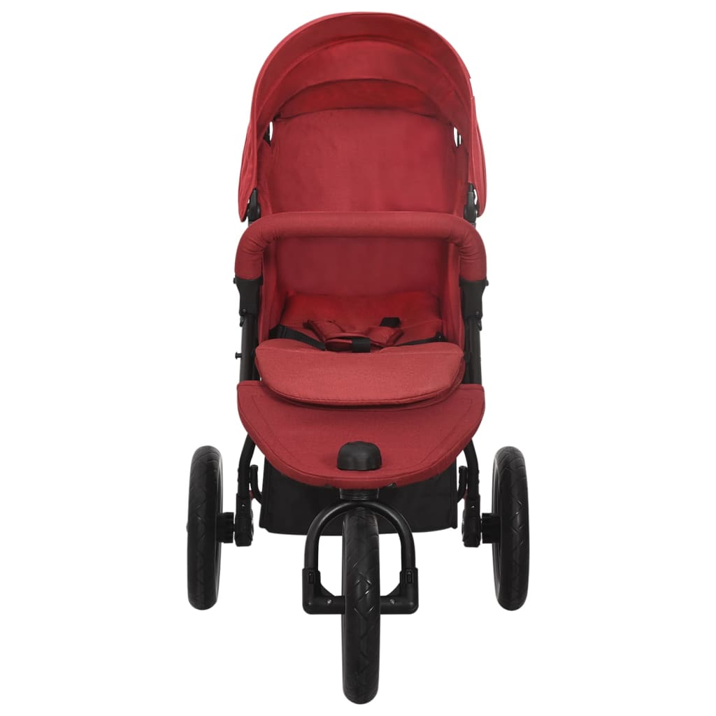Vidaxl pram stål rød