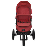 Vidaxl pram stål rød