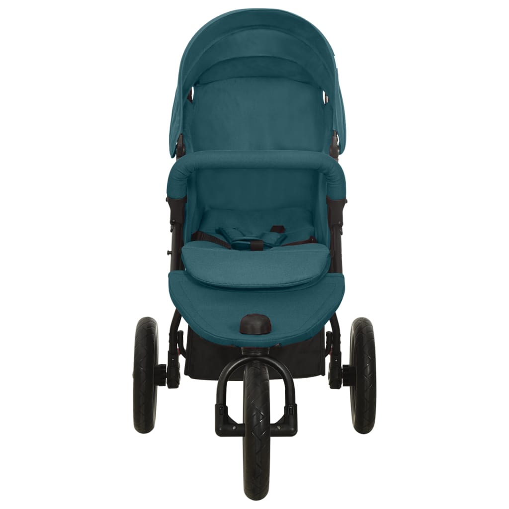 Vidaxl PRAM stålgrøn