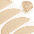 Vidaxl Stair Mats 15 St 56x17x3 cm crème halvkugle