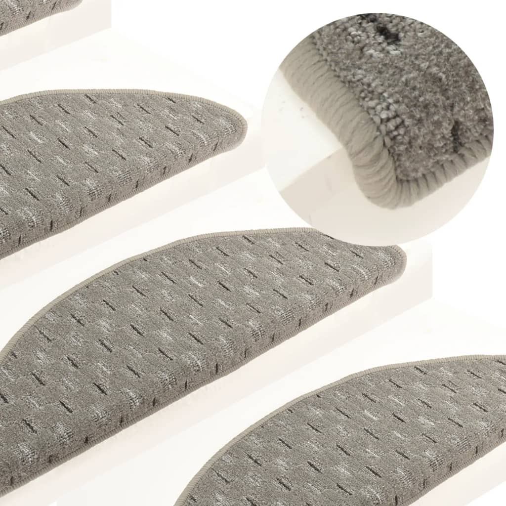 Vidaxl Stair Mats 15 St 65x21x4 cm grå