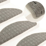 Vidaxl Stair Mats 15 St 65x21x4 cm grå