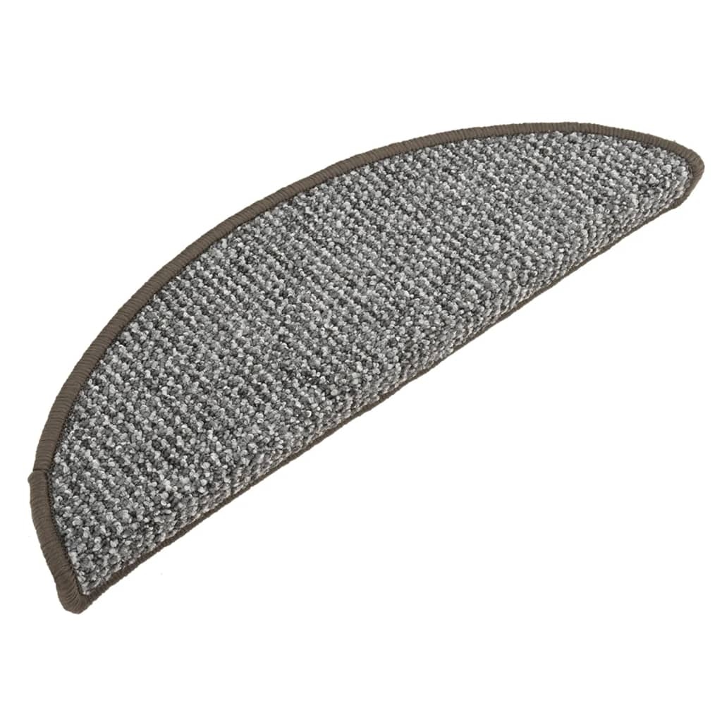 Vidaxl Stair Mats 15 St 56x17x3 cm grå