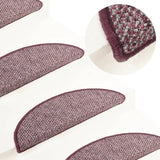 Vidaxl Stair Mats 15 St 65x21x4 cm lilla