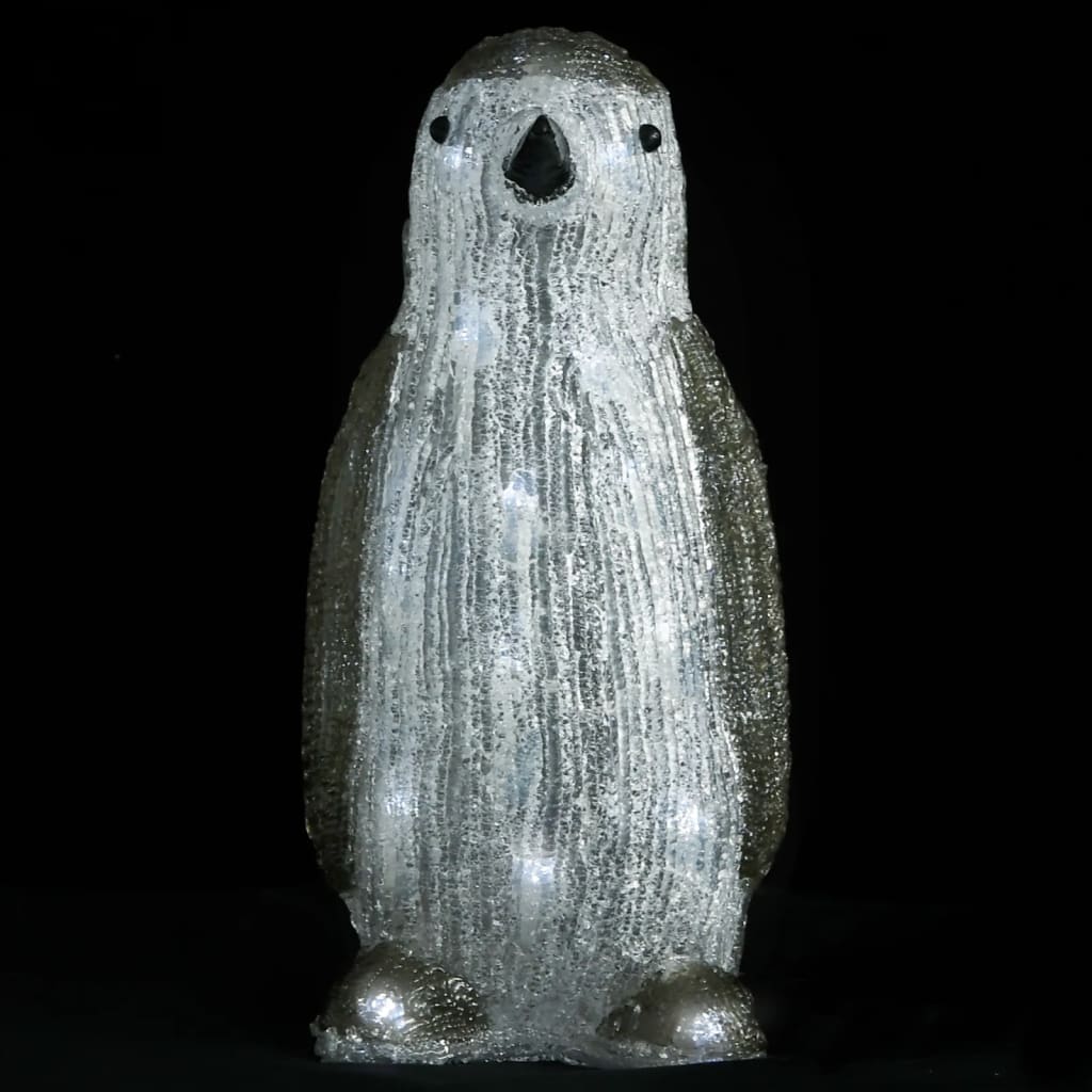 Vidaxl Christmas Figur Penguin førte ind i og uden for 30 cm akryl