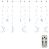 Vidaxl Light Garland Star and Moon Remote Control 138 LEDS Koldhvide