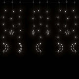 Vidaxl Light Garland Star and Moon Remote Control 138 LEDS Koldhvide