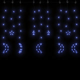 Vidaxl Light Garland Star and Moon Remote Control 138 LEDS Blå