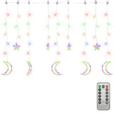 Vidaxl Light Garland Star and Moon 138 LED'er Multi -farvet