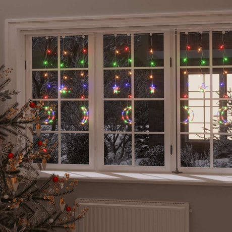 Vidaxl Light Garland Star and Moon 138 LED'er Multi -farvet