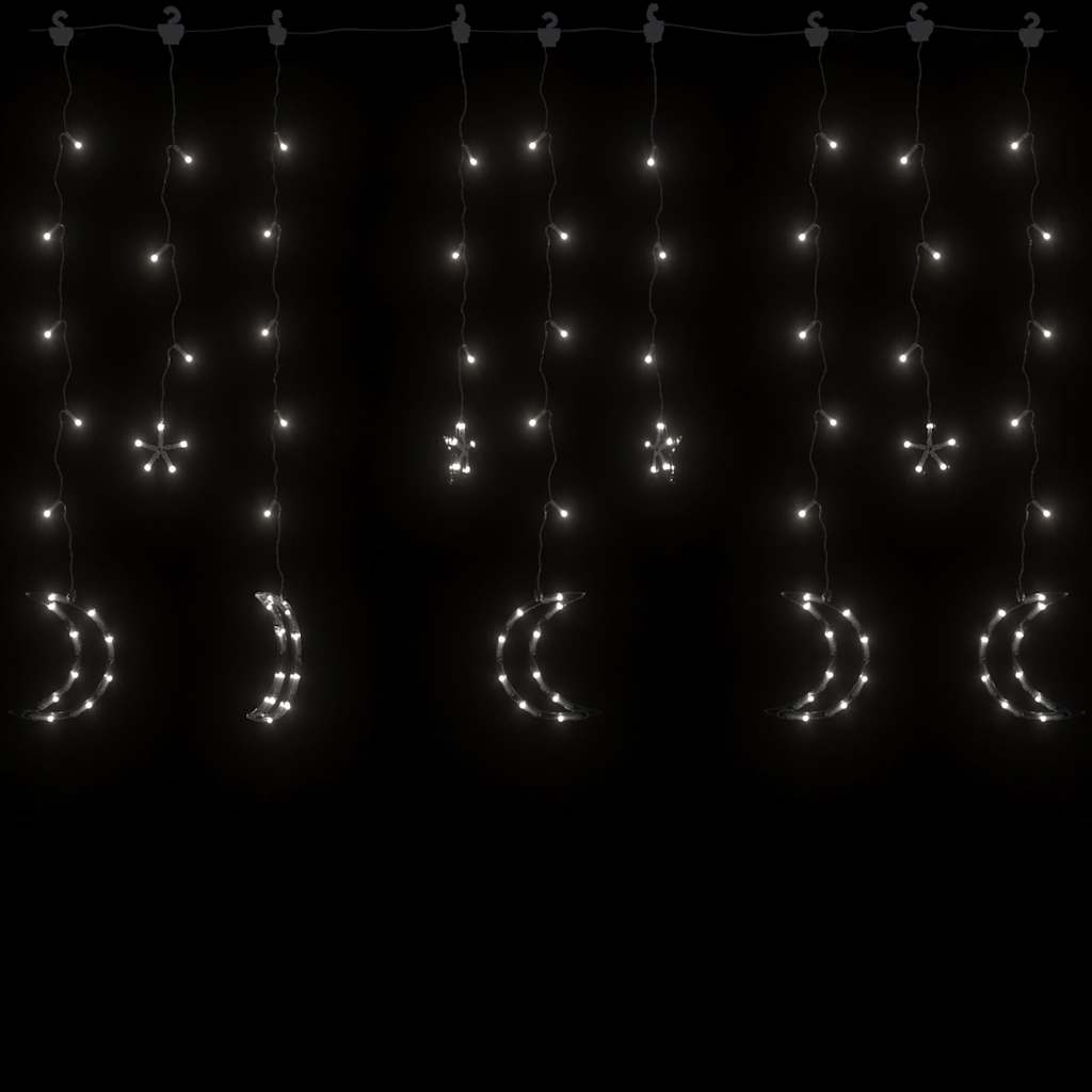 Vidaxl Light Garland Star and Moon Remote Control 345 LEDS Koldhvide
