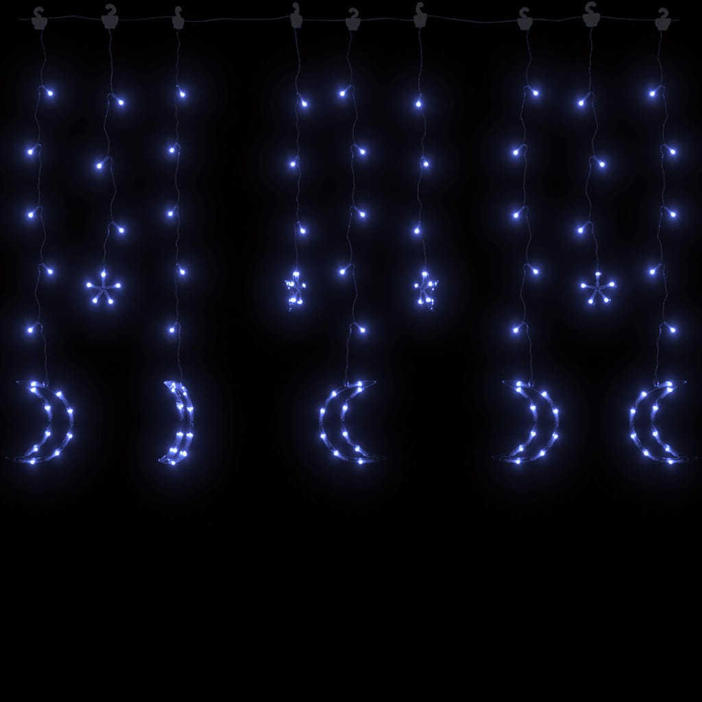 Vidaxl Light Garland Star and Moon Remote Control 345 LEDS Blå