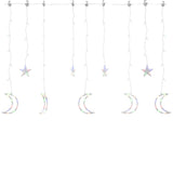 Vidaxl Light Garland Star and Moon 345 LEDS Multi -farvet