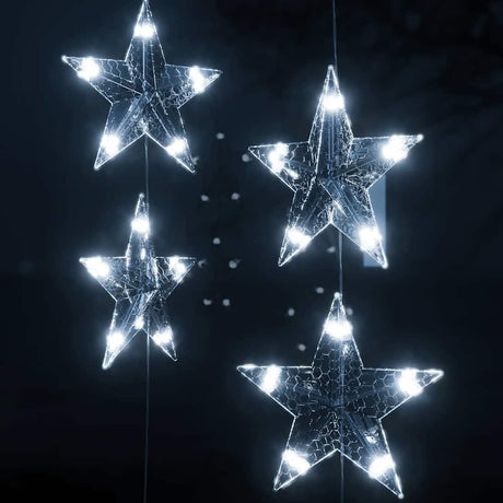Vidaxl Light Corder Stars med 200 LED'er og 8 funktioner kold hvide