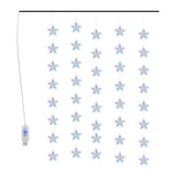 Vidaxl Light Cord Curtain Stars med 200 LED'er 8 funktioner Multi -farvet