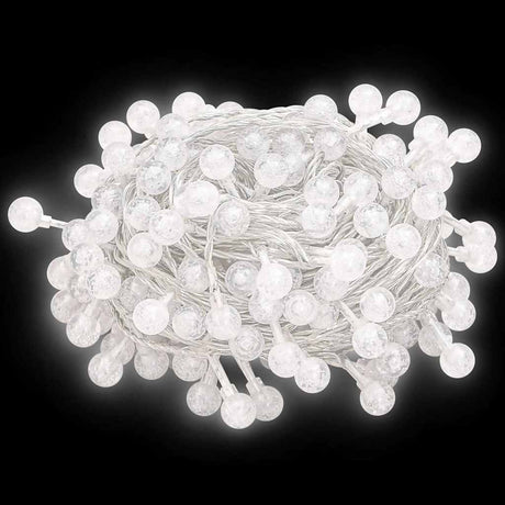 VidaXL lysledning med 200 LED'er, 8 funktioner, kold hvid, 20 m