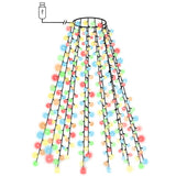 VidaXL juletræsbelysning med 180 LED'er, flerfarvet net, 180 cm