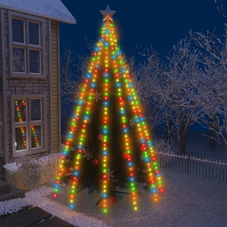 Vidaxl Christmas Tree Lighting 500 LED'er Multi -farvet inde i 500 cm