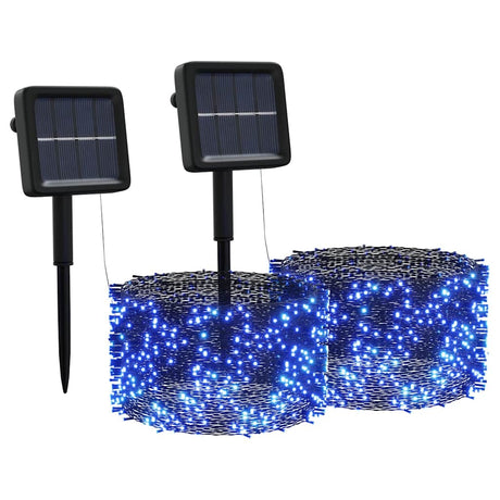 Vidaxx lyskæder 2 stk med 2x200 LED'er sol indendørs udendørs blå