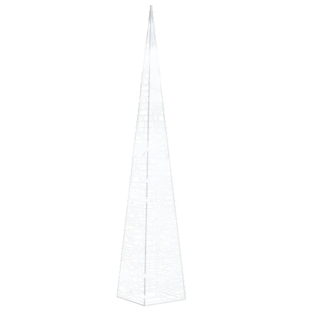 Vidaxl lys kegle dekorativ førte 60 cm akryl kold hvid