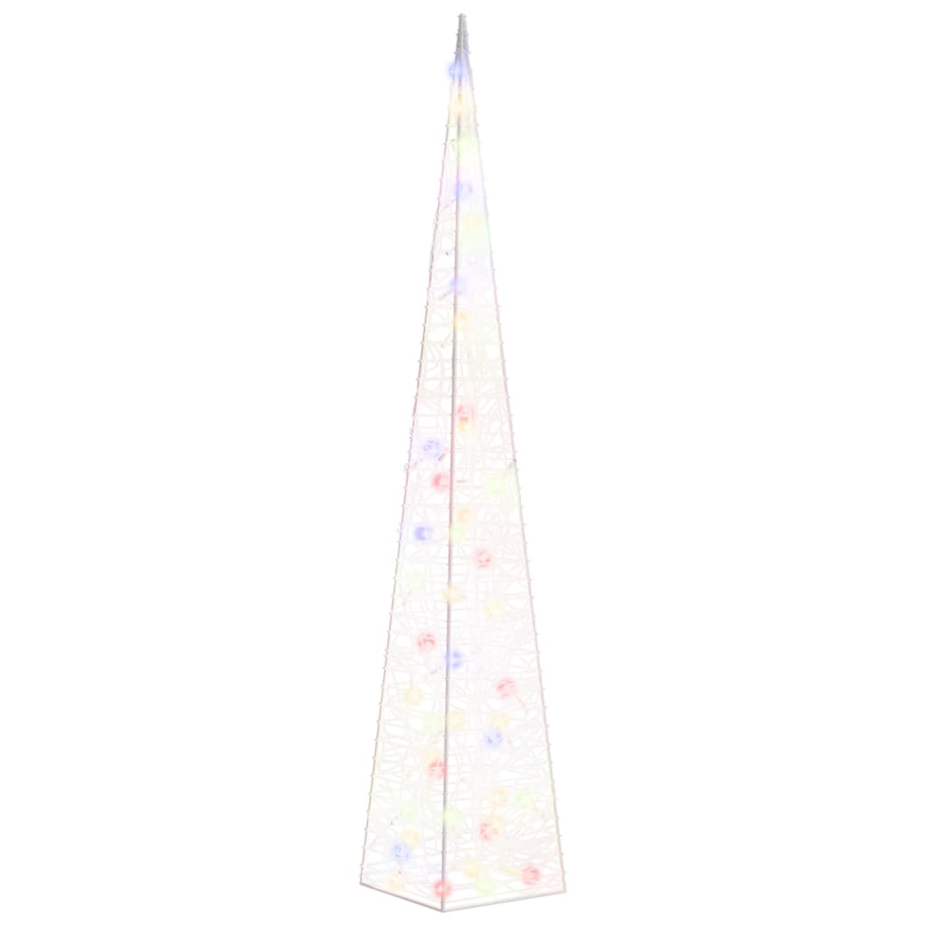 Vidaxl lys kegle dekorativ førte 120 cm akryl multi -farvet