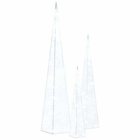 Vidaxl Light: Dekorativ LED 30 45 60 cm akrylkold hvid