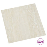 Vidaxl Floorboards 20 ST Self -fast 1,86 m² PVC -creme -farvet