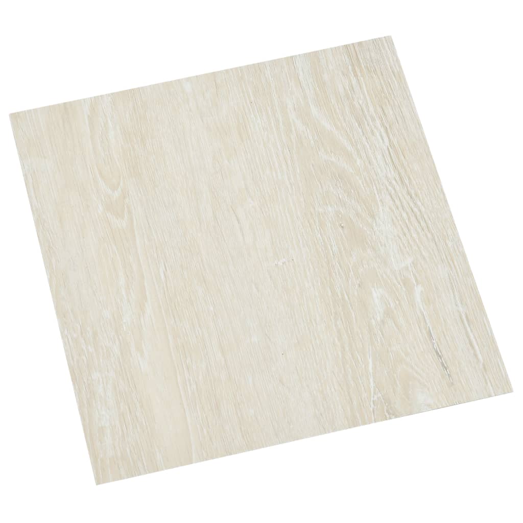 Vidaxl Floorboards 20 ST Self -fast 1,86 m² PVC -creme -farvet