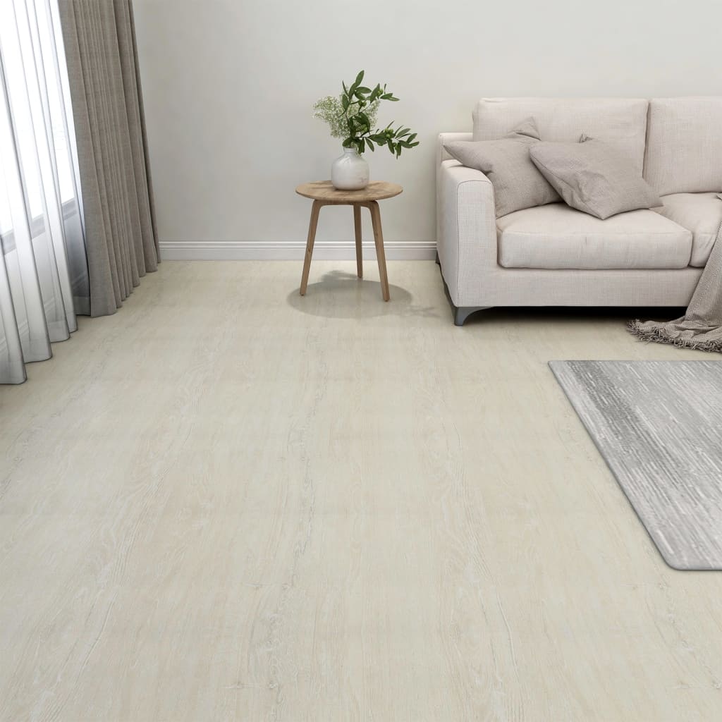 Vidaxl Floorboards 20 ST Self -fast 1,86 m² PVC -creme -farvet