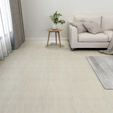 Vidaxl Floorboards 20 ST Self -fast 1,86 m² PVC -creme -farvet