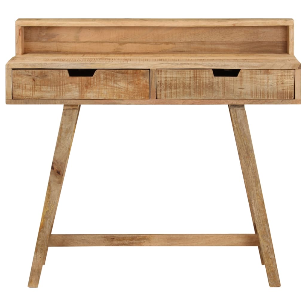 Vidaxl bureau 100x45x90 cm massief ruw mangohout